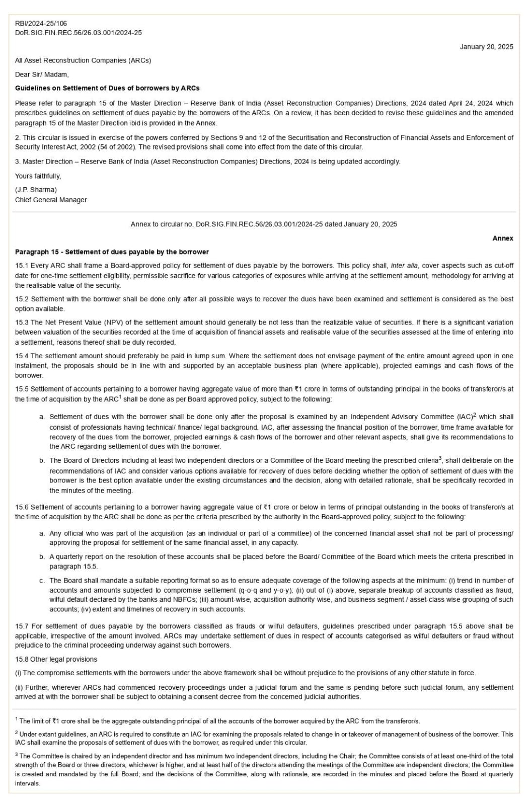 These guidelines and directions shall be known as ‘The Securitisation Companies and Reconstruction Companies (Reserve Bank) Guidelines and Directions, 2003’.